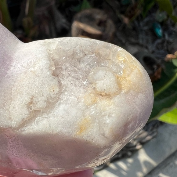 Pink Amethyst Quartz Crystal Druzy Heart - Picture 9 of 11